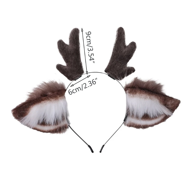 2021 New Faux Fur Ears Plush Antler Headband Lovely Reindeer Animal Hair Hoop Holiday Party Christmas Cosplay Hair Accessories
2021 New Faux Fur Ears Plush Antler Headband Lovely Reindeer Animal Hair Hoop Holiday Party Christmas Cosplay Hair Accessories