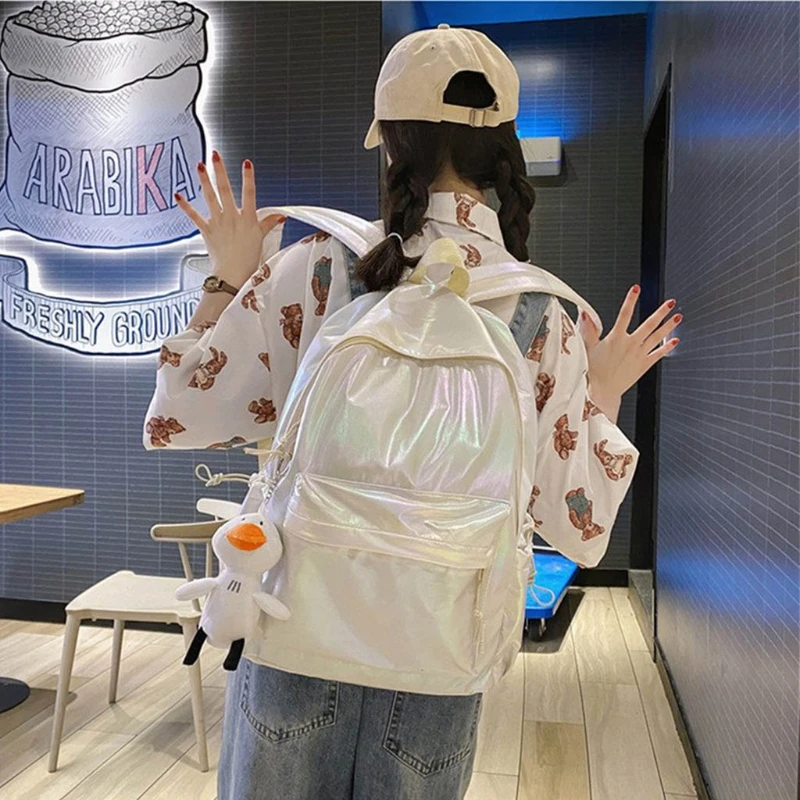 63HC Holographic Backpack for Women College School Bags Teenage Girls Casual Female Laptop Travel Bagpack
63HC Holographic Backpack for Women College School Bags Teenage Girls Casual Female Laptop Travel Bagpack