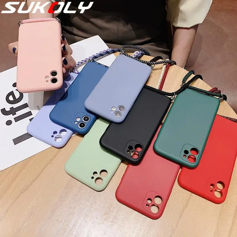 Soft Liquid Silicone Case with Necklace Lanyard For iPhone 11 Pro Max SE 2020 XS MAX XR X 8 7 6 Plus Strap Cord Chain Phone Tape
Soft Liquid Silicone Case with Necklace Lanyard For iPhone 11 Pro Max SE 2020 XS MAX XR X 8 7 6 Plus Strap Cord Chain Phone Tape