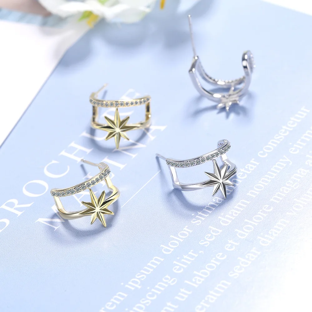 CR-188 Single-Sided Zircon Double-Layer Letter U-Shaped Stud Earrings S925 Sterling Silver Needles Glossy Star Earrings Female
CR-188 Single-Sided Zircon Double-Layer Letter U-Shaped Stud Earrings S925 Sterling Silver Needles Glossy Star Earrings Female