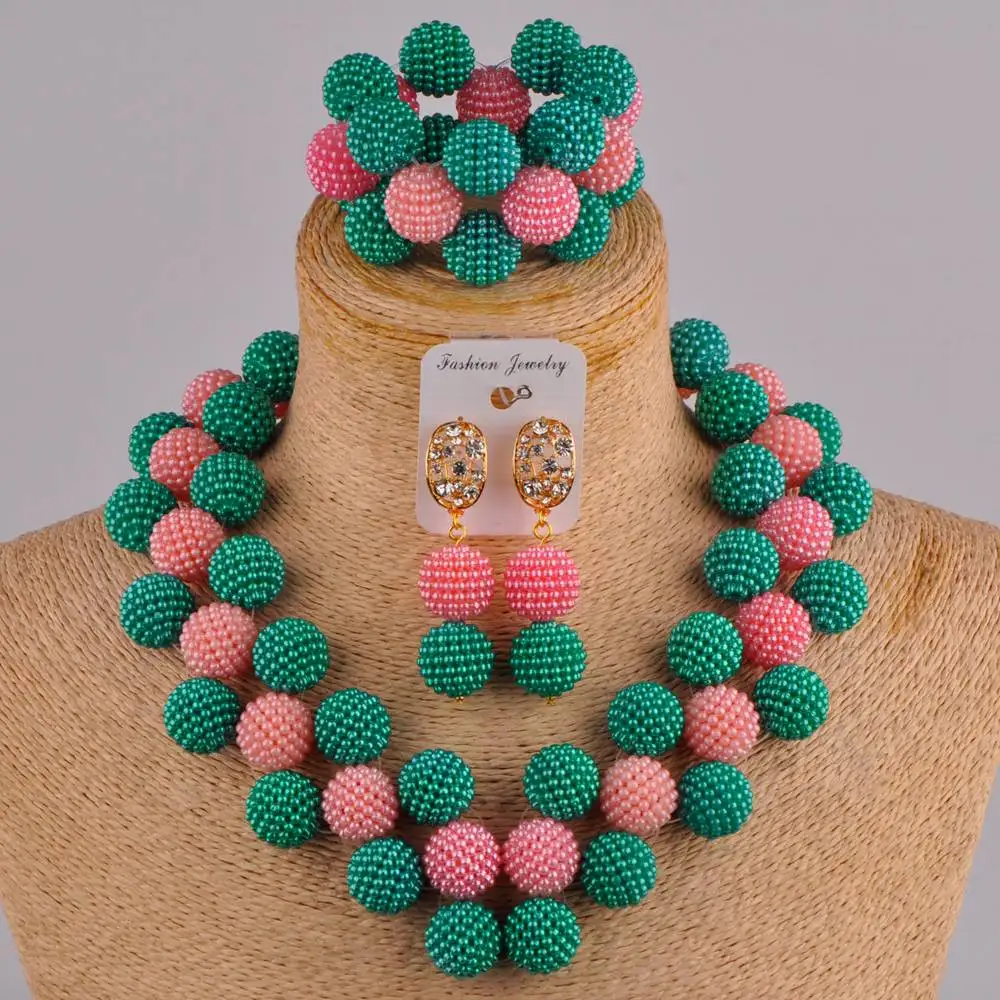 teal green and peach african wedding necklace nigerian beads jewelry set FZZ109
teal green and peach african wedding necklace nigerian beads jewelry set FZZ109
