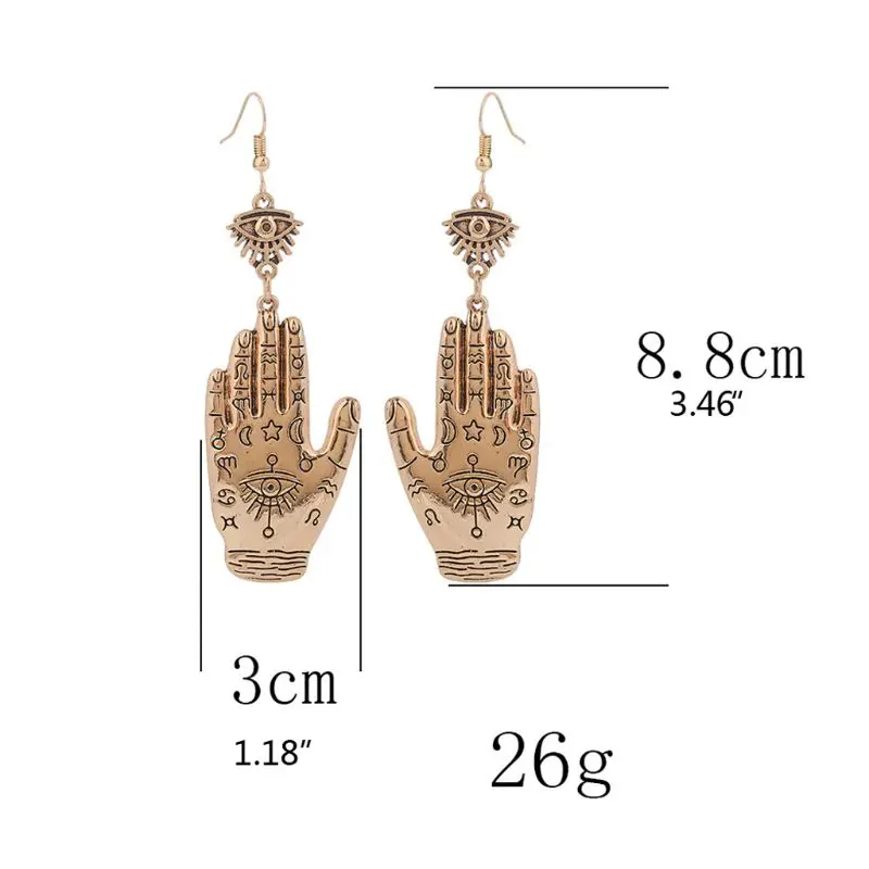 Vintage Evil Eye Hasma Fatima Hand Lucky Drop Earrings Religious Totem Jewelry
Vintage Evil Eye Hasma Fatima Hand Lucky Drop Earrings Religious Totem Jewelry