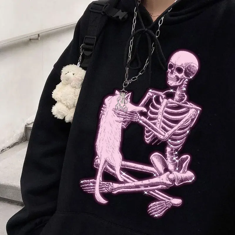 Gothic street wear flame skull pullover sweatshirt jacket Ulzzang hip-hop punk Harajuku casual skull print loose women's hoodie
Gothic street wear flame skull pullover sweatshirt jacket Ulzzang hip-hop punk Harajuku casual skull print loose women's hoodie