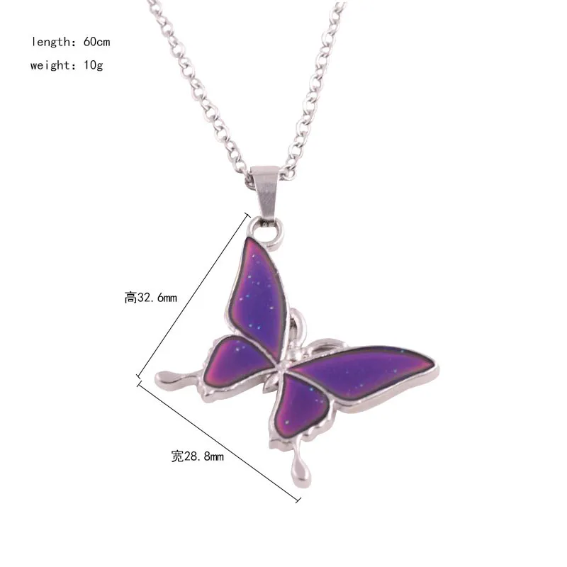 SNCSDK new 2020 trend Creative Design Pendant New Fashion female Sensitive Thermochromic Butterfly Women's Necklace accessories 
SNCSDK new 2020 trend Creative Design Pendant New Fashion female Sensitive Thermochromic Butterfly Women's Necklace accessories