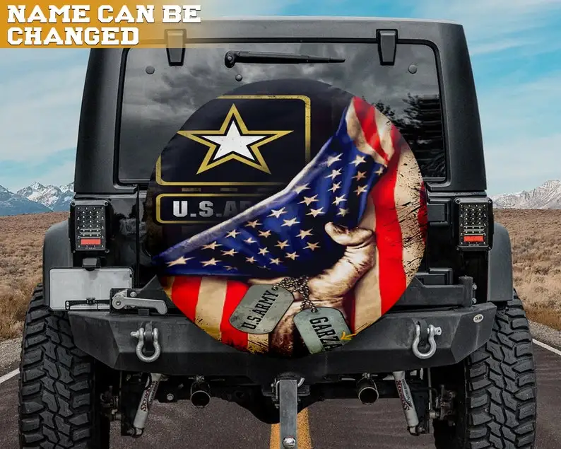 Personalized US Army Spare Tire Cover, Veteran Day Spare Tire Cover, Custom Name Veteran Tag For Jeep, Patriotic, Backup
Personalized US Army Spare Tire Cover, Veteran Day Spare Tire Cover, Custom Name Veteran Tag For Jeep, Patriotic, Backup