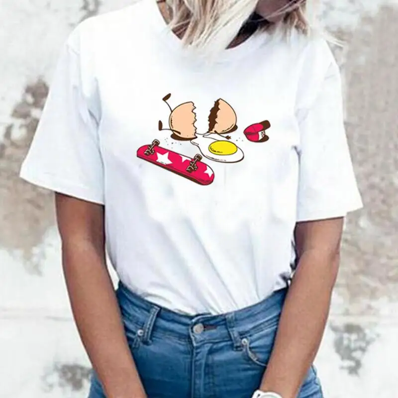 Summer Short Sleeve Tee Shirt Femme Naughty Broken Egg Harajuku Print Women Tshirt Vintage Fashion Casual Tshirt Camiseta Mujer
Summer Short Sleeve Tee Shirt Femme Naughty Broken Egg Harajuku Print Women Tshirt Vintage Fashion Casual Tshirt Camiseta Mujer