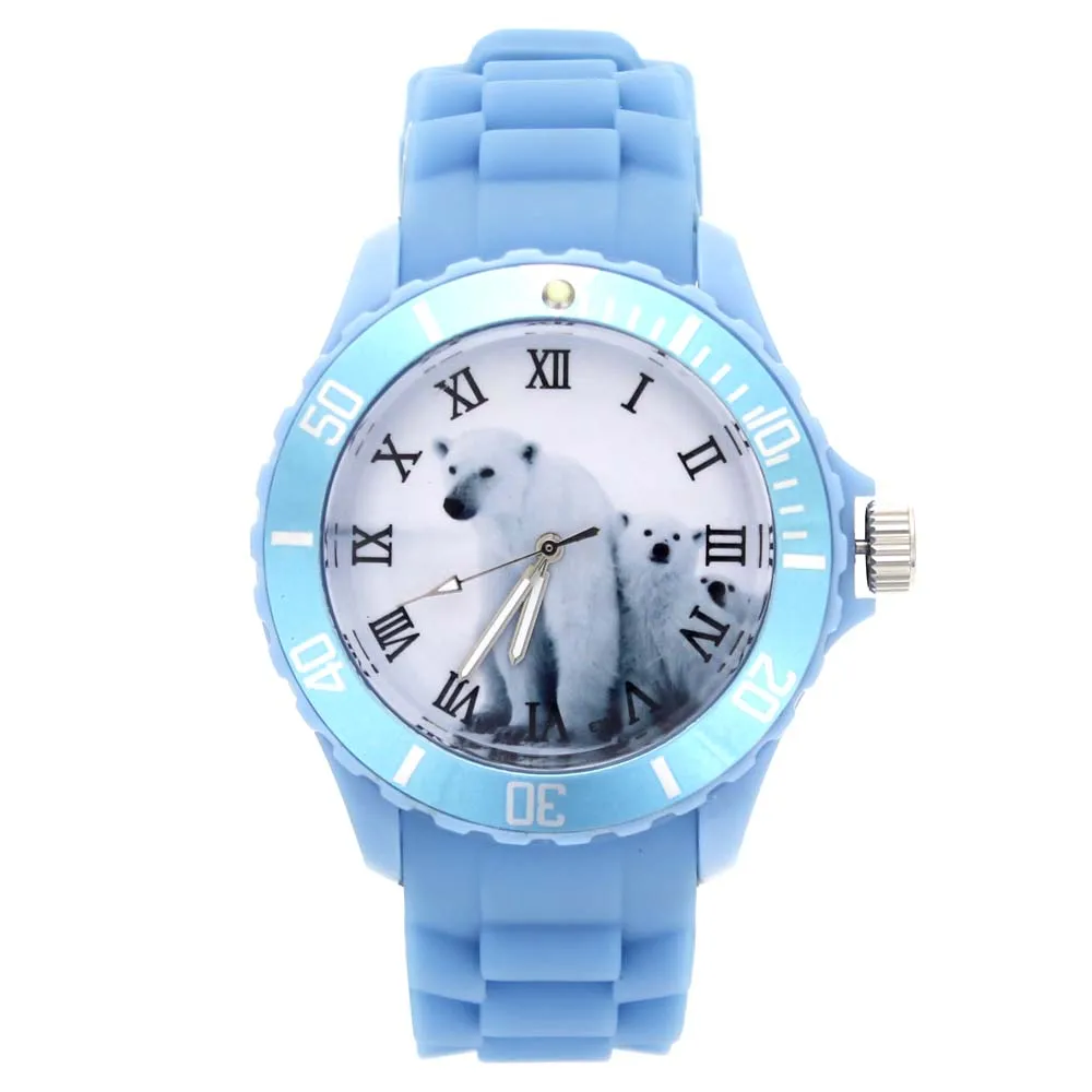 Polar Bear Ice Bears Arctic Animal Pattern Ladies Watches Fashion Jewelry Gift Silicone Band Casual Sport Men Women Wrist Watch
Polar Bear Ice Bears Arctic Animal Pattern Ladies Watches Fashion Jewelry Gift Silicone Band Casual Sport Men Women Wrist Watch