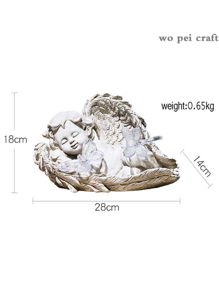 Dreamy Angel Statue Fairy Garden Solar Powered Glow Statuette Courtyard Outdoor Decoration Crafts Sculpture Gifts for Children 
Dreamy Angel Statue Fairy Garden Solar Powered Glow Statuette Courtyard Outdoor Decoration Crafts Sculpture Gifts for Children