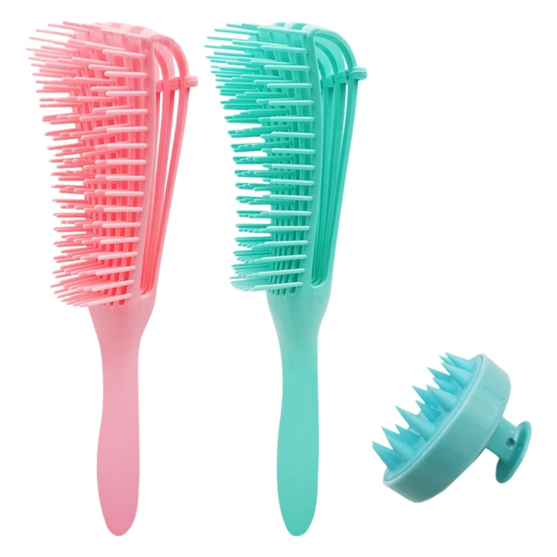 Detangling Brush for Natural& Curly Hair, Hair Detangler Comb for Afro 3A to 4C Kinky Wavy Corly,Thick Long Wet/Dry Hair 
Detangling Brush for Natural& Curly Hair, Hair Detangler Comb for Afro 3A to 4C Kinky Wavy Corly,Thick Long Wet/Dry Hair