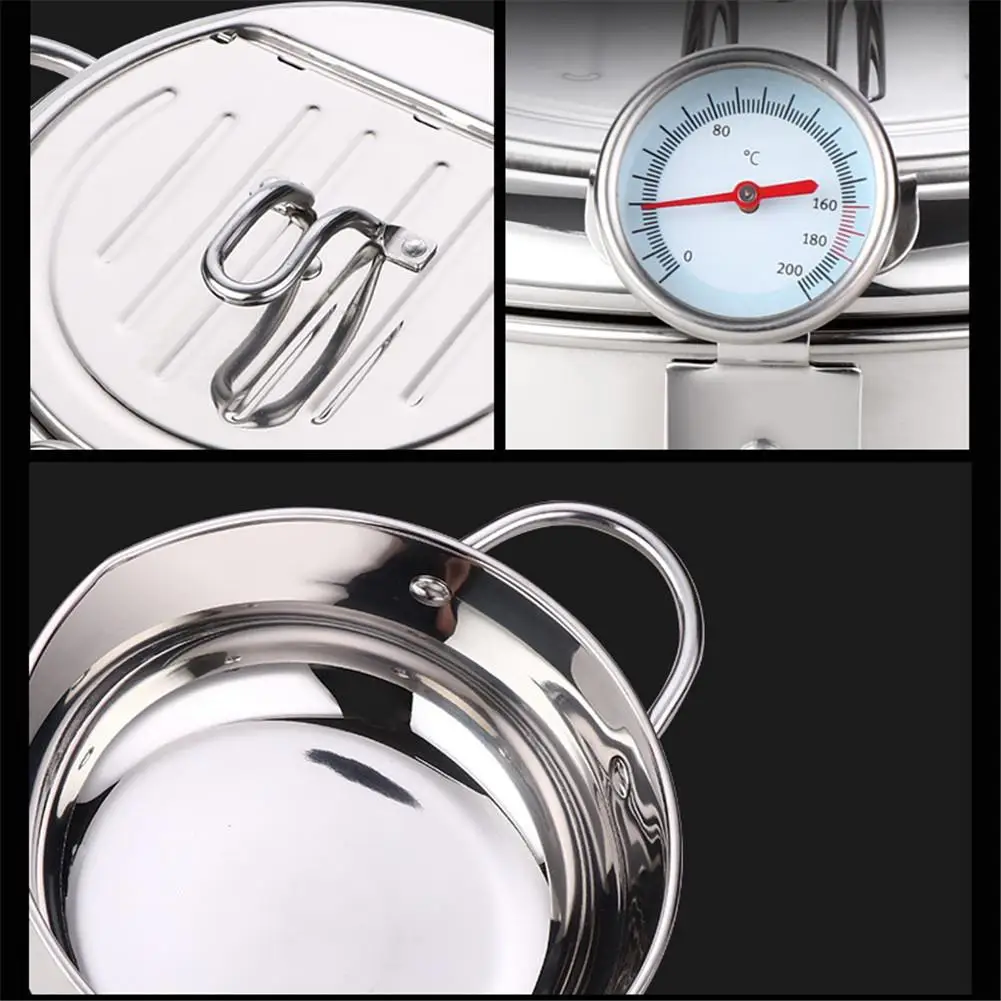 Japanese Style Deep Frying Pot Thermometer Tempura Fryer Pan Temperature Control Fried Chicken Pot Cooking Tools Kitchen Utensil
Japanese Style Deep Frying Pot Thermometer Tempura Fryer Pan Temperature Control Fried Chicken Pot Cooking Tools Kitchen Utensil