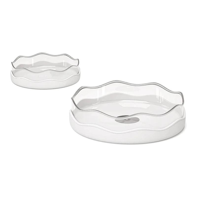 Lazy Susan, 2 Pack Non-Skid Rotating Organizer, Round Plastic Turntable Storage, Removable Storage Bins
Lazy Susan, 2 Pack Non-Skid Rotating Organizer, Round Plastic Turntable Storage, Removable Storage Bins