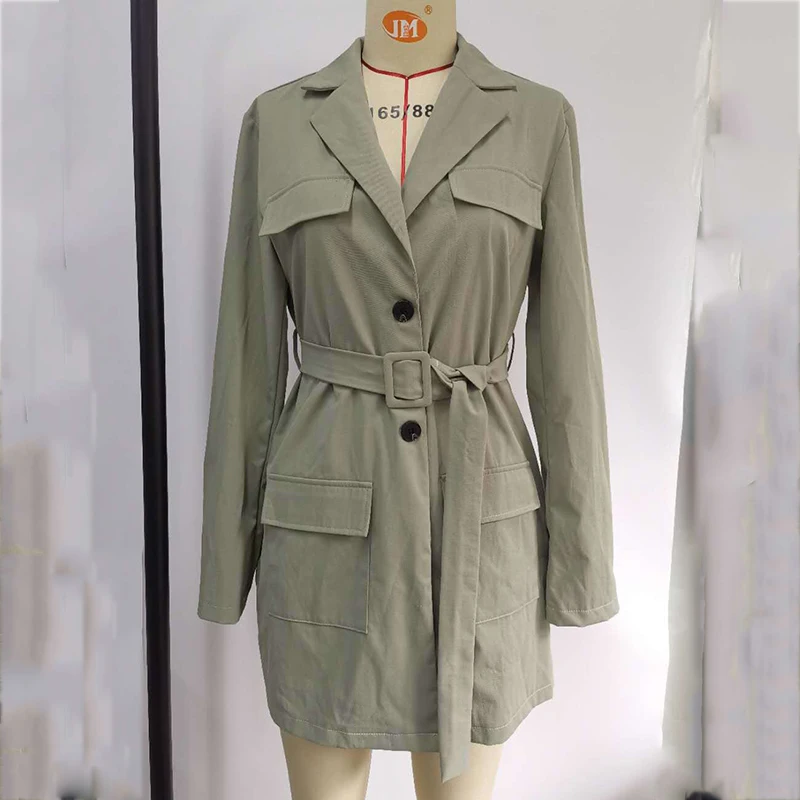 Foridol Vintage Women Spring Autumn Blazer Jacket Women Deep V Neck Belt Streetwear Green Blazer Office Top 2020
Foridol Vintage Women Spring Autumn Blazer Jacket Women Deep V Neck Belt Streetwear Green Blazer Office Top 2020