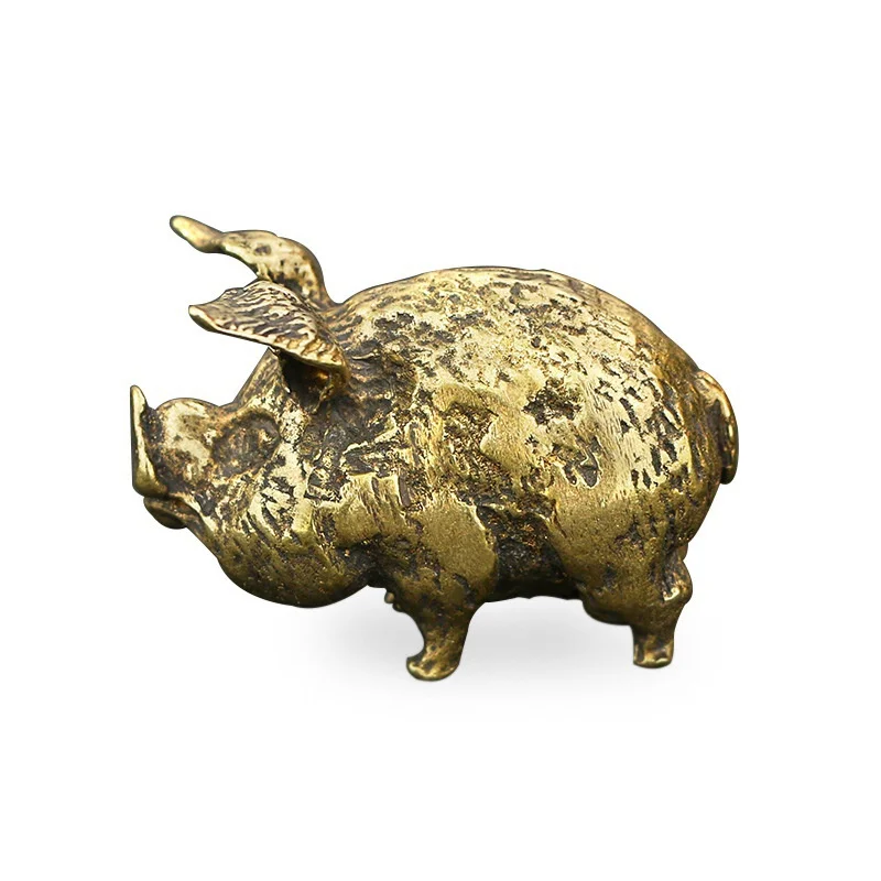 Fashion Mini Pure Copper Cute Pig Brass Home Decoration Small Ornaments Antique Bronze Craft Collectibles Handle Pieces
Fashion Mini Pure Copper Cute Pig Brass Home Decoration Small Ornaments Antique Bronze Craft Collectibles Handle Pieces
