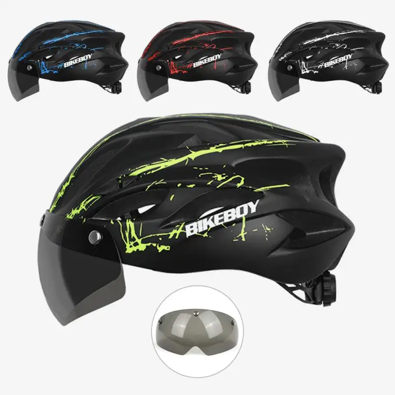 BIKEBOY Cycling Helmet With Detachable Magnetic Goggles Ultralight Mountain Bike Helmet Unisex Bicycle Safety Helmet Outdoor
BIKEBOY Cycling Helmet With Detachable Magnetic Goggles Ultralight Mountain Bike Helmet Unisex Bicycle Safety Helmet Outdoor