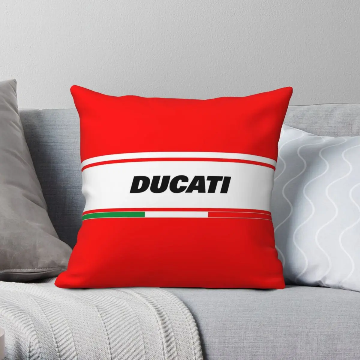 DUCATI Италия квадратная наволочка полиэстер лен бархат узор молния Декор диванная