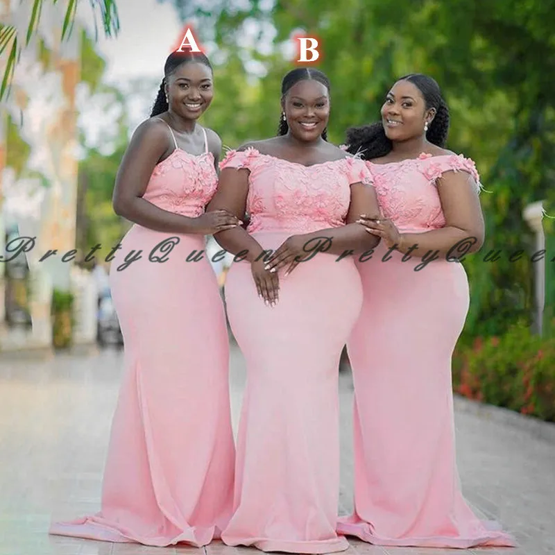 Pink Bridesmaid Dresses With Appliques Off Shoulder Plus Size Women Long Wedding Party Dress Gown
Pink Bridesmaid Dresses With Appliques Off Shoulder Plus Size Women Long Wedding Party Dress Gown
