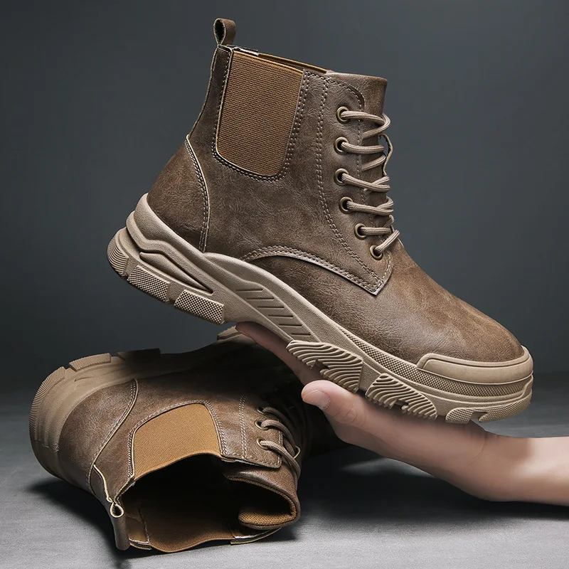 New Martin Boots Men Leather Autumn Winter Casual Shoes Motorcycle Lace Up Ankle Boots Man Platform Fashion Black Mid Top Boots
New Martin Boots Men Leather Autumn Winter Casual Shoes Motorcycle Lace Up Ankle Boots Man Platform Fashion Black Mid Top Boots