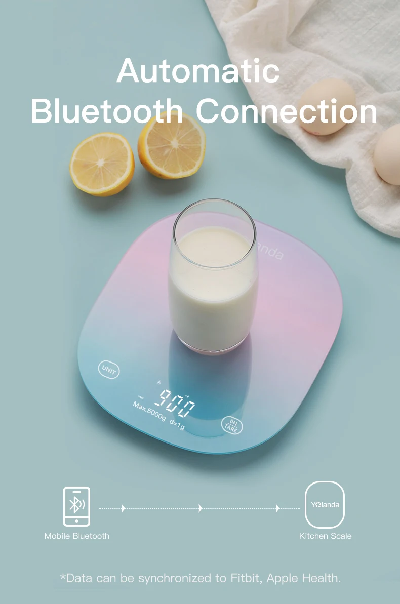 5kg Smart Kitchen Scale Bluetooth APP Weight Scales Food Balance Cuisine Weighing Measuring Tool Nutrition Analysis
5kg Smart Kitchen Scale Bluetooth APP Weight Scales Food Balance Cuisine Weighing Measuring Tool Nutrition Analysis