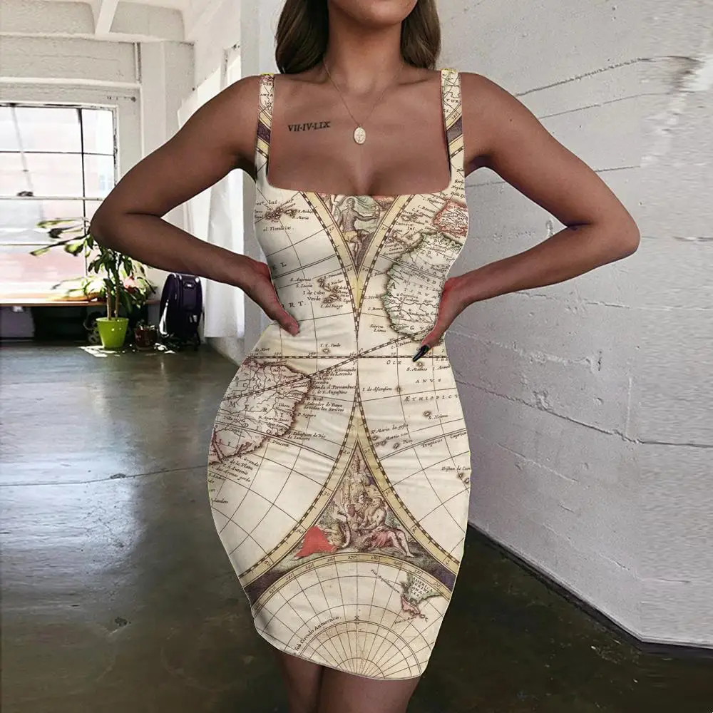 KYKU Brand Map Dress Women Retro 3d Print Harajuku Bodycon Dress Novel Sundress Womens Clothing Plus Size Beach Beach Fashion
KYKU Brand Map Dress Women Retro 3d Print Harajuku Bodycon Dress Novel Sundress Womens Clothing Plus Size Beach Beach Fashion