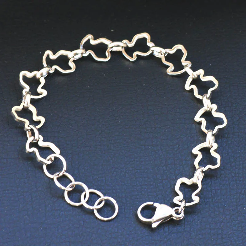 Bear Bracelet Simple Cute Hollow Bear Fashion Bear Bracelet Stainless Steel Bangles Animal Pendant Bracelet
Bear Bracelet Simple Cute Hollow Bear Fashion Bear Bracelet Stainless Steel Bangles Animal Pendant Bracelet
