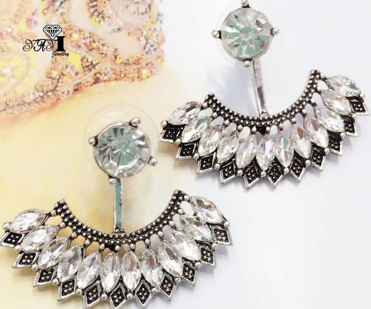 YaYi Jewelry Fashion BOHO White Glass Crystal Rhinestone Dangle Women Ancient Gold Color Wear Ear Band Long Tassel Earrings
YaYi Jewelry Fashion BOHO White Glass Crystal Rhinestone Dangle Women Ancient Gold Color Wear Ear Band Long Tassel Earrings