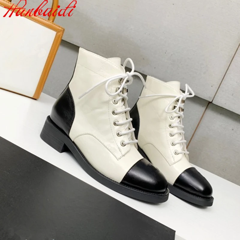 Genuine Leather Women Ankle Boots Black Lace Up Platform Women Short Boots Spring Autumn Women Motorcycle Boots zapatillas mujer
Genuine Leather Women Ankle Boots Black Lace Up Platform Women Short Boots Spring Autumn Women Motorcycle Boots zapatillas mujer