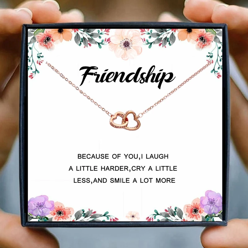 Friendship Necklace Rose Gold Heart Pendant Necklace for Women Collares Girl Necklace Fashion Jewelry Birthday Christmas Gifts
Friendship Necklace Rose Gold Heart Pendant Necklace for Women Collares Girl Necklace Fashion Jewelry Birthday Christmas Gifts