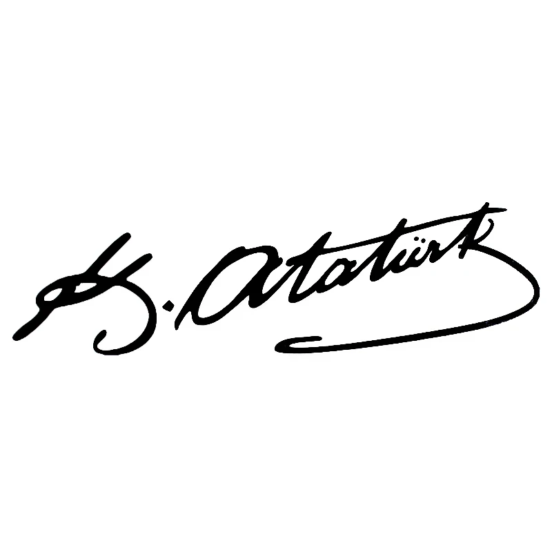 Personalized Car Stickers for Turkey Mustafa Kemal Ataturk Signature Cars Sticker PVC Auto Motorcycle Waterproof Scratch Decals
Personalized Car Stickers for Turkey Mustafa Kemal Ataturk Signature Cars Sticker PVC Auto Motorcycle Waterproof Scratch Decals