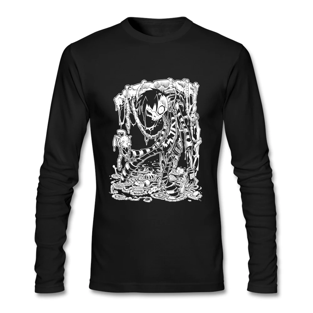 Футболки Nice man Zombnnys Kawaii футболки для трафаретной печати искусственные с длинными