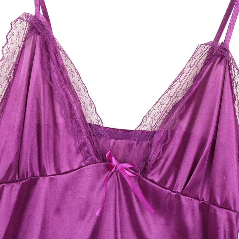 Women Sleepwear Mini Dress Satin Sexy Ladies Nightgowns Silk Night Dress Elegant Lace Sleepwear Clothes
Women Sleepwear Mini Dress Satin Sexy Ladies Nightgowns Silk Night Dress Elegant Lace Sleepwear Clothes