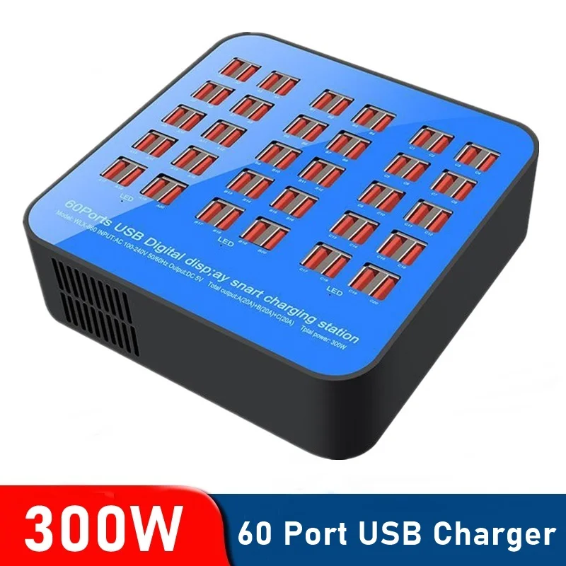 Зарядное устройство с несколькими USB-портами 300 Вт 60 портов | Мобильные телефоны и