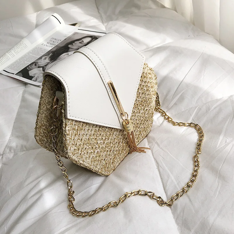 Hexagon Mulit Style Straw+leather Handbag Women Summer Rattan Bag Handmade Woven Beach Circle Bohemia Shoulder Bag New Fashion
Hexagon Mulit Style Straw+leather Handbag Women Summer Rattan Bag Handmade Woven Beach Circle Bohemia Shoulder Bag New Fashion