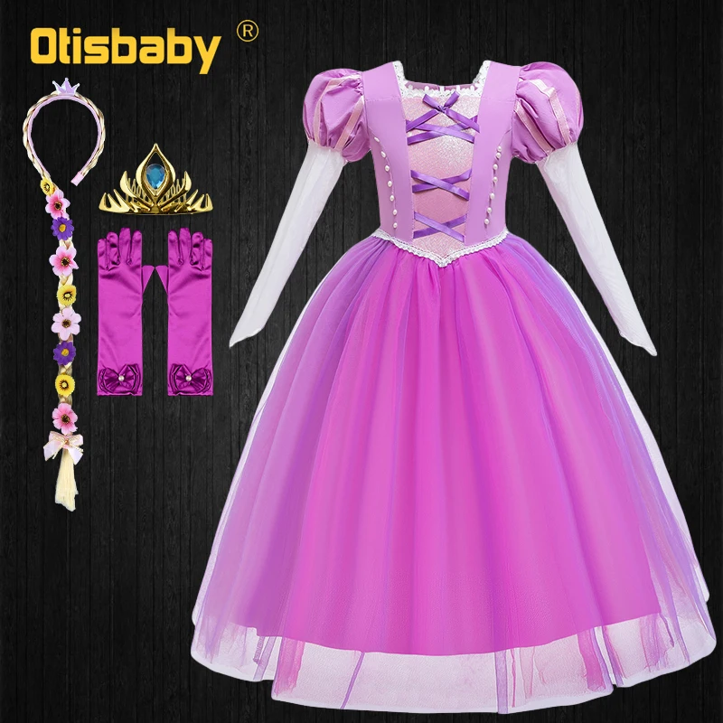 Summer Floral Girls Birthday Princess Rapunzel Dress Girls Rapunzel Wig Christmas Carnival Halloween Costume Child Tangled Gowns 
Summer Floral Girls Birthday Princess Rapunzel Dress Girls Rapunzel Wig Christmas Carnival Halloween Costume Child Tangled Gowns