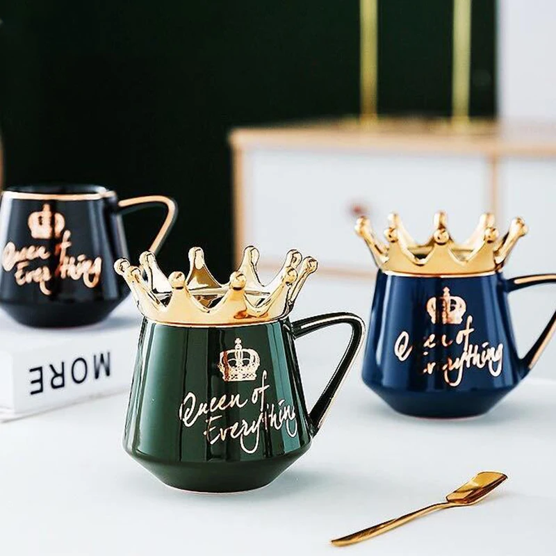 Nordic Style Creative Crown Ceramic Mug With Spoon Lid Coffee Milk Cup Ins Cute Mug 300ml Capacity Office Water Cup Couples Gift
Nordic Style Creative Crown Ceramic Mug With Spoon Lid Coffee Milk Cup Ins Cute Mug 300ml Capacity Office Water Cup Couples Gift