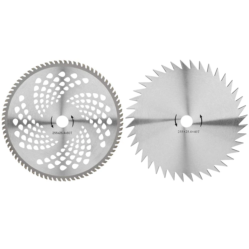 10 Inch 80T Carbide Tip Blade + 10 Inch 40T Mn-Steel Blade, Metal Blades For Brush Cutter Trimmer Weed Eater
10 Inch 80T Carbide Tip Blade + 10 Inch 40T Mn-Steel Blade, Metal Blades For Brush Cutter Trimmer Weed Eater