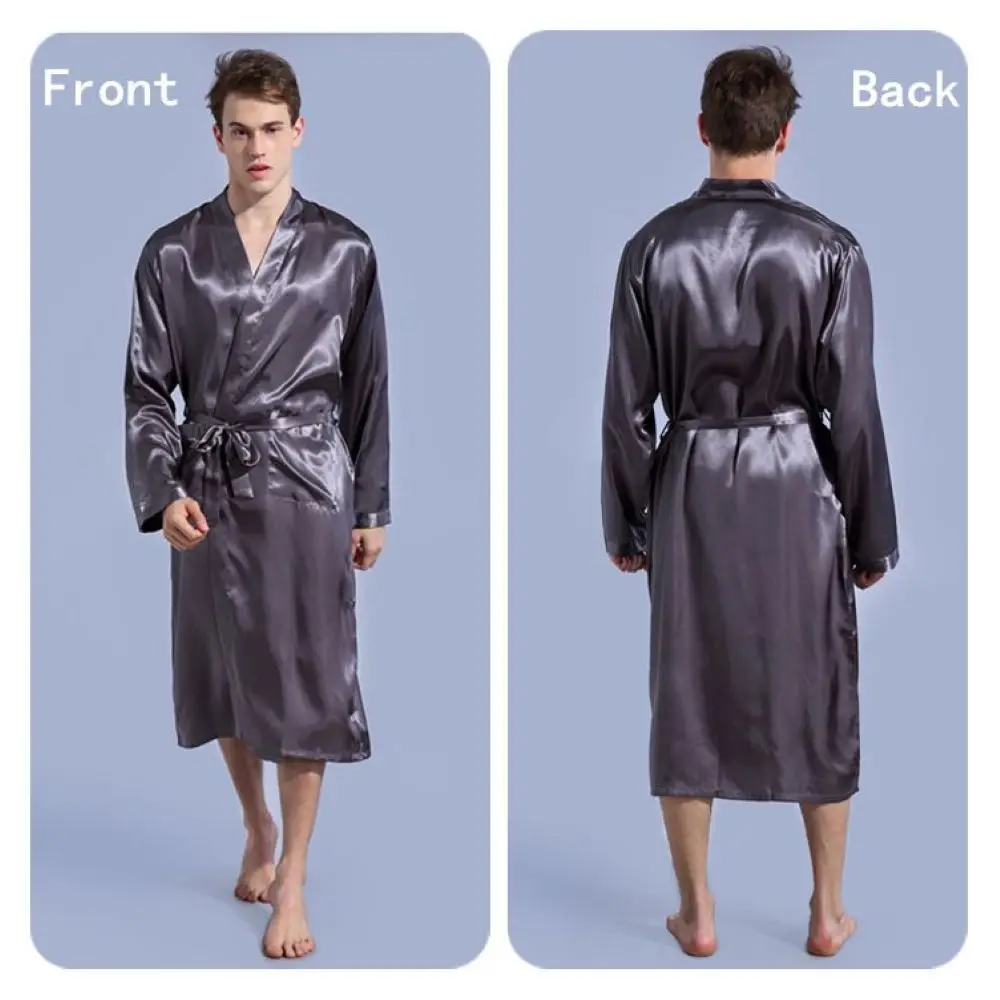 New Tianbaogong brand men's nightgown sleepwear solid color robe cardigan nightgown smooth pajamas home robe sets
New Tianbaogong brand men's nightgown sleepwear solid color robe cardigan nightgown smooth pajamas home robe sets