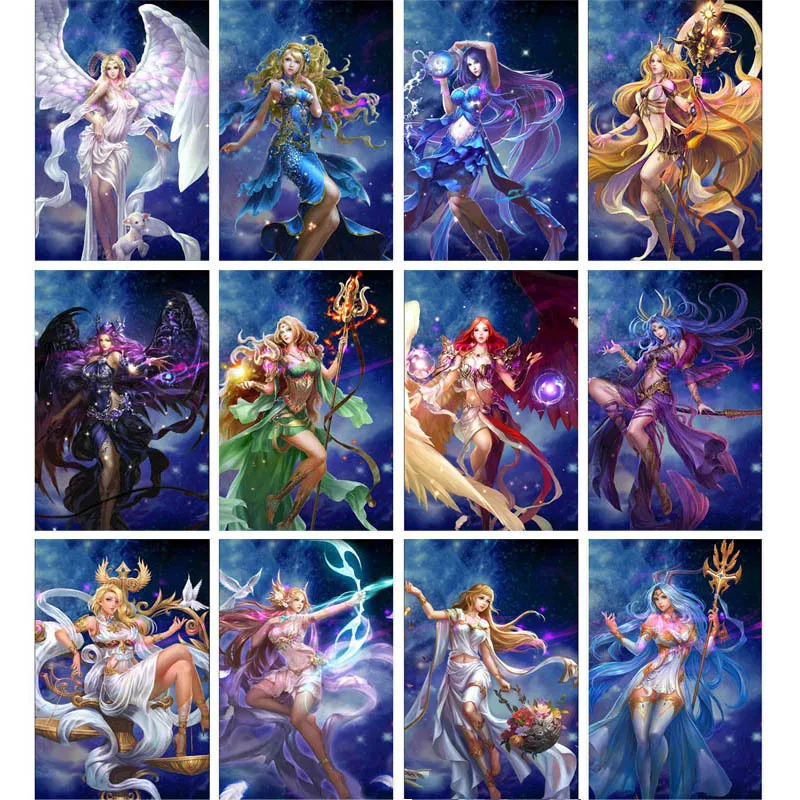 5D DIY Diamond Painting Cross Stitch Kits Goddess Twelve Constellations Full Round Mosaic Embroidery Rhinestones Home Decor
5D DIY Diamond Painting Cross Stitch Kits Goddess Twelve Constellations Full Round Mosaic Embroidery Rhinestones Home Decor