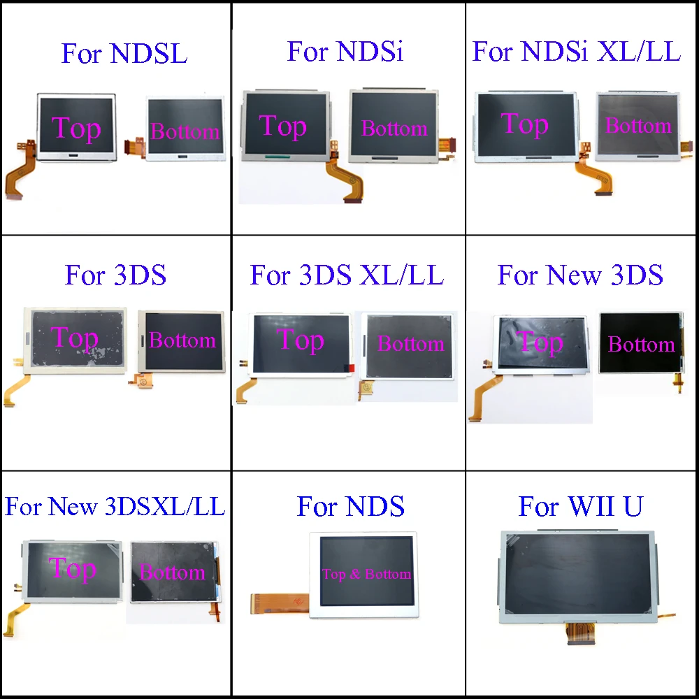 Replacemeny Parts Top Bottom & Upper Lower LCD Screen Display For Nintend DS Lite/NDS/NDSL/NDSi New 3DS LL XL for Nintend Switch
Replacemeny Parts Top Bottom & Upper Lower LCD Screen Display For Nintend DS Lite/NDS/NDSL/NDSi New 3DS LL XL for Nintend Switch