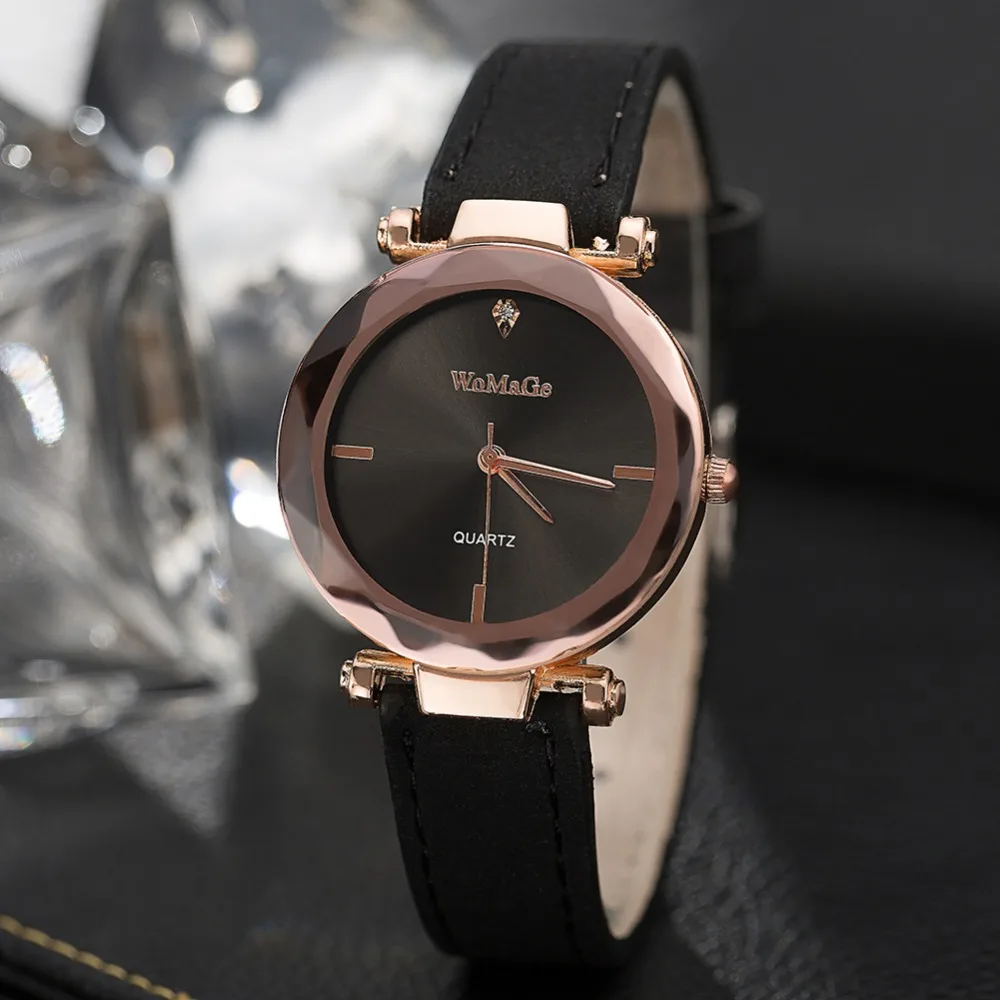 

Womage Watch Fashion Women Watches Casual Ladies Watches Leather Band Quartz Wristwatches Starry Sky Watch relogio feminino