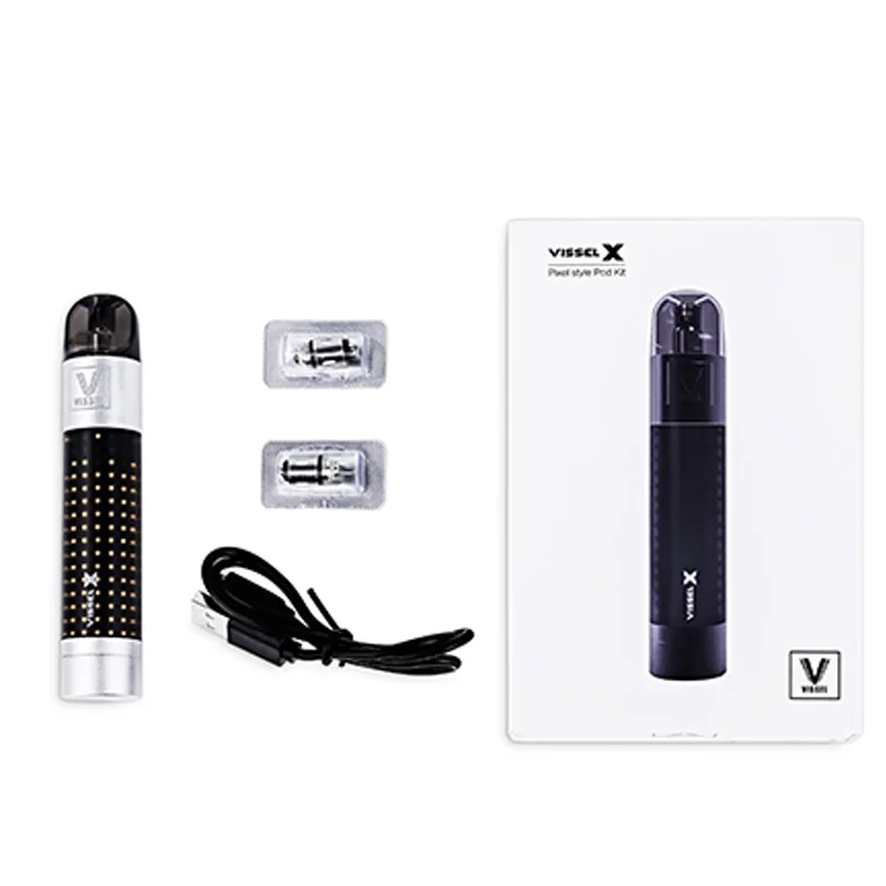 Vissel X Pod Starter Kit Built In 1200mah Battery 3ml Capacity Cartridge Pods Side-filling E-Cigarettes Vaporizer VS Minifit 
Vissel X Pod Starter Kit Built In 1200mah Battery 3ml Capacity Cartridge Pods Side-filling E-Cigarettes Vaporizer VS Minifit