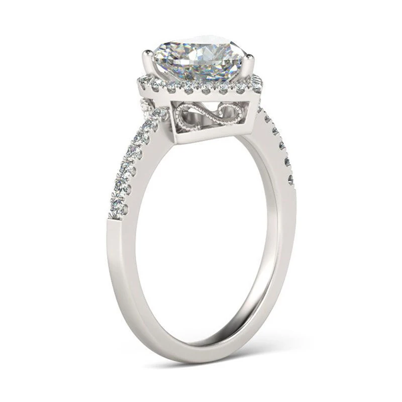 Knobspin Romantic 100% 925 Sterling Silver Wedding Engagement Heart Rings For Women High Carbon Diamond Fine Jewelry Wholesale
Knobspin Romantic 100% 925 Sterling Silver Wedding Engagement Heart Rings For Women High Carbon Diamond Fine Jewelry Wholesale