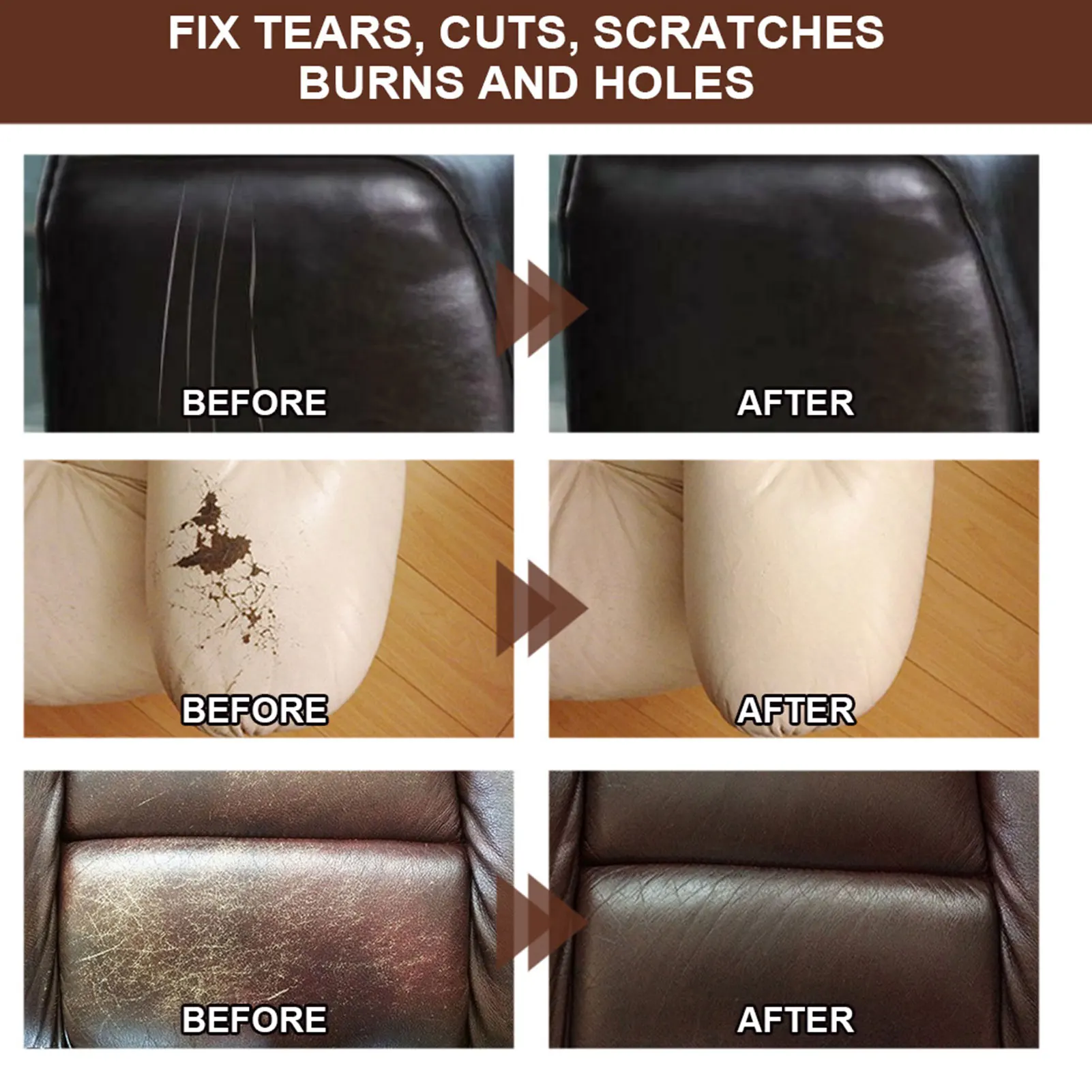Effective 50ML Leather Vinyl Recoloring Balm Fixing Scratches Repair Leather Renovate Color Anti-Aging Solution Car Home Usw
Effective 50ML Leather Vinyl Recoloring Balm Fixing Scratches Repair Leather Renovate Color Anti-Aging Solution Car Home Usw