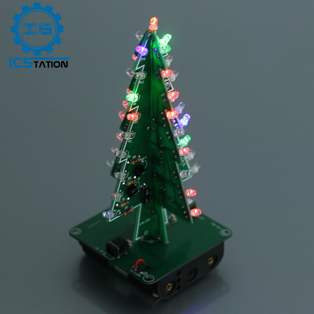 RGB LED Flashing Christmas Tree DIY Kit LED 3D Christmas Tree Circuit Board Electronic Components Welding Practice 
RGB LED Flashing Christmas Tree DIY Kit LED 3D Christmas Tree Circuit Board Electronic Components Welding Practice