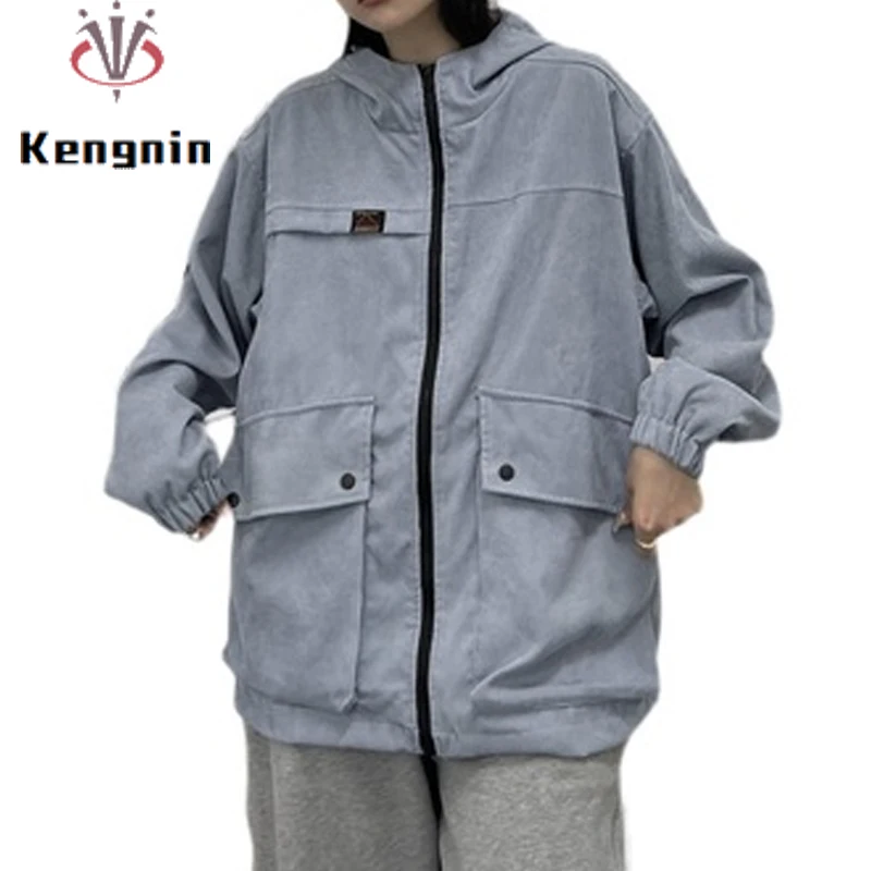 Autumn 2021 Winter New Hooded Women Jackets Loose Korean Ladies Basic Coats Corduroy Pockets Femlae Long Sleeve Outerwear KN272
Autumn 2021 Winter New Hooded Women Jackets Loose Korean Ladies Basic Coats Corduroy Pockets Femlae Long Sleeve Outerwear KN272