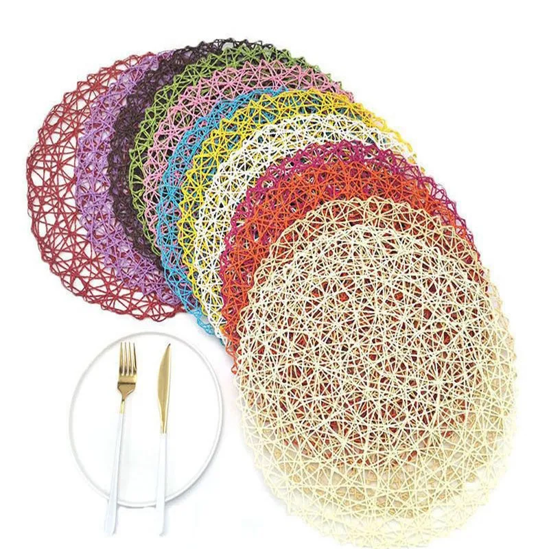 2Pcs Hand Made Hollow Woven Placemats Dinner Table Mats Heat Insulation Pad S Mug Coaster Tableware Accessories
2Pcs Hand Made Hollow Woven Placemats Dinner Table Mats Heat Insulation Pad S Mug Coaster Tableware Accessories