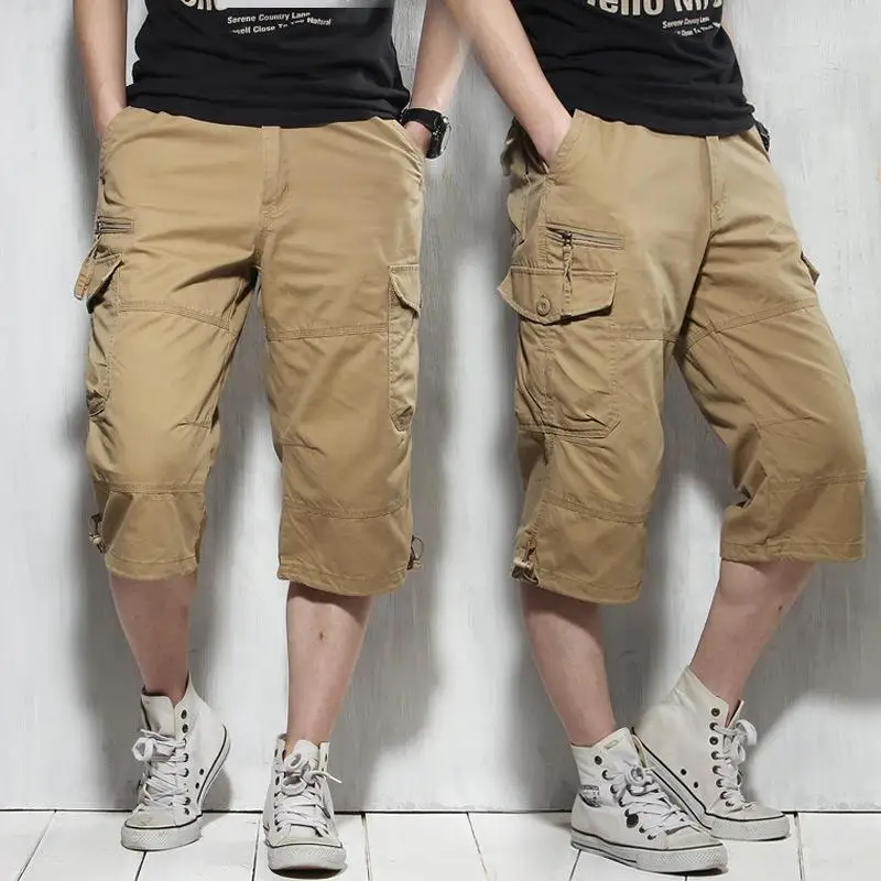 Summer Long Length Cargo Shorts Men Knee Pocket Casual Cotton Elastic Waist Bermudas Male Military Style Capri Breeche Army
Summer Long Length Cargo Shorts Men Knee Pocket Casual Cotton Elastic Waist Bermudas Male Military Style Capri Breeche Army