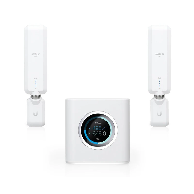 Ubiquiti AmpliFi HD (High-Density) Home Wi-Fi System Mesh 3x3 MIMO 802.11ac ( Includes 1 Router AFi-R + 2 Mesh Points AFi-P-HD )
Ubiquiti AmpliFi HD (High-Density) Home Wi-Fi System Mesh 3x3 MIMO 802.11ac ( Includes 1 Router AFi-R + 2 Mesh Points AFi-P-HD )