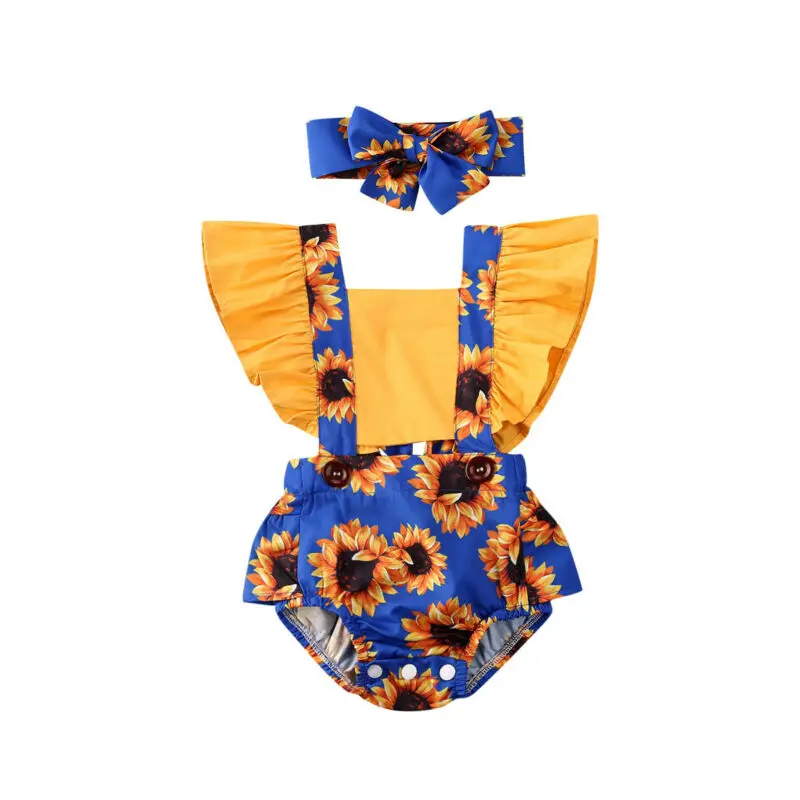 Newborn Baby Kids Girl Sunflower Romper Jumpsuits+Headband Outfit Set Clothes AU
Newborn Baby Kids Girl Sunflower Romper Jumpsuits+Headband Outfit Set Clothes AU