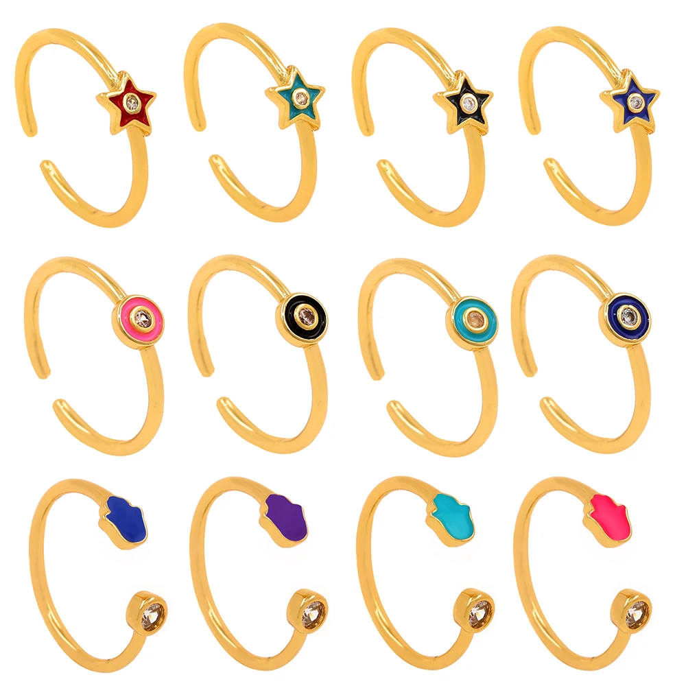 Fashion new product drop oil ring female trend five-pointed star micro diamond ring ring simple personality tail ring
Fashion new product drop oil ring female trend five-pointed star micro diamond ring ring simple personality tail ring