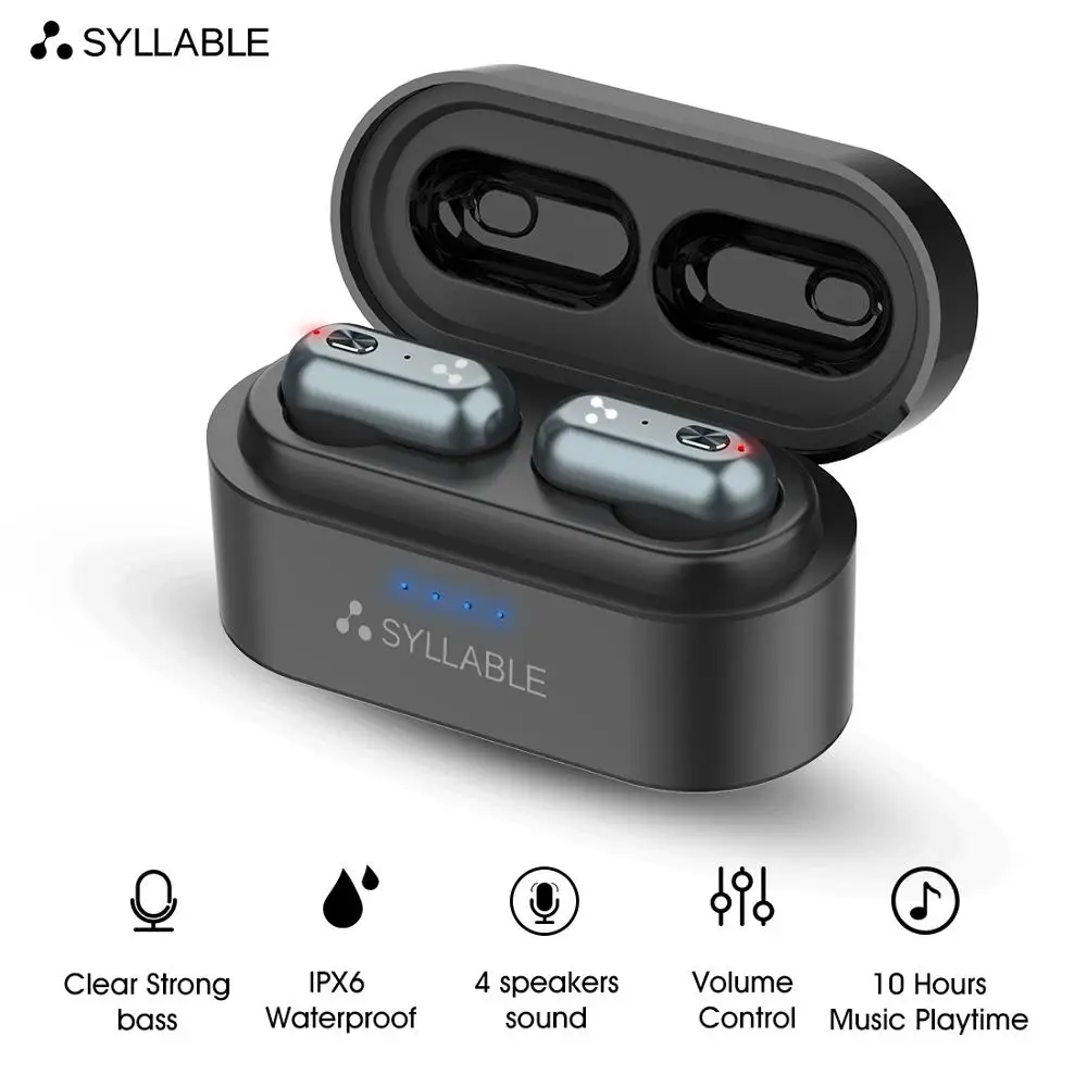 TWS-наушники SYLLABLE S101 с двумя динамиками, 4 динамика, чип QCC3020, 10 часов работы, оригинальная гарнитура S101
TWS-наушники SYLLABLE S101 с двумя динамиками, 4 динамика, чип QCC3020, 10 часов работы, оригинальная гарнитура S101